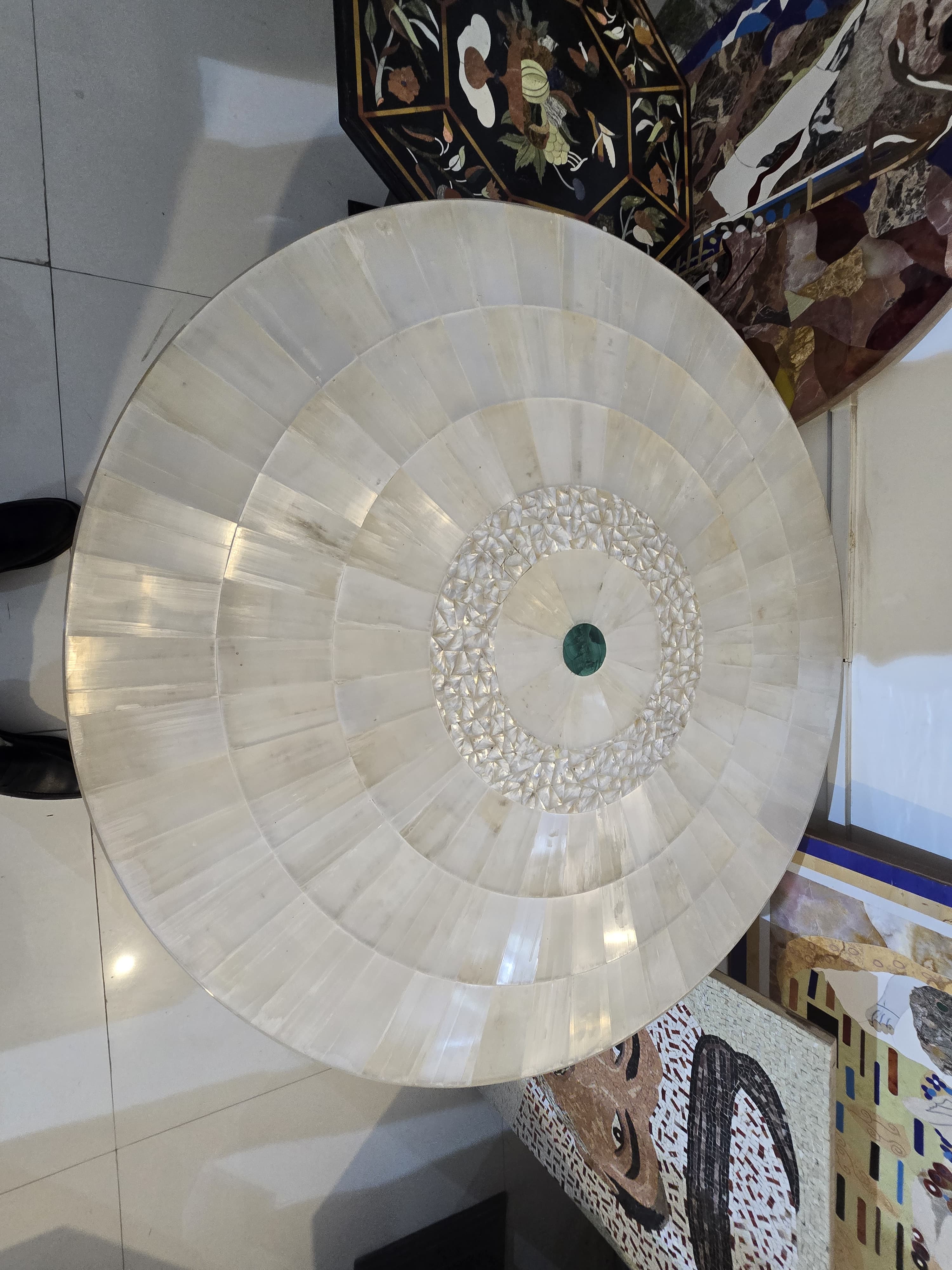 Circular Marble Table Design