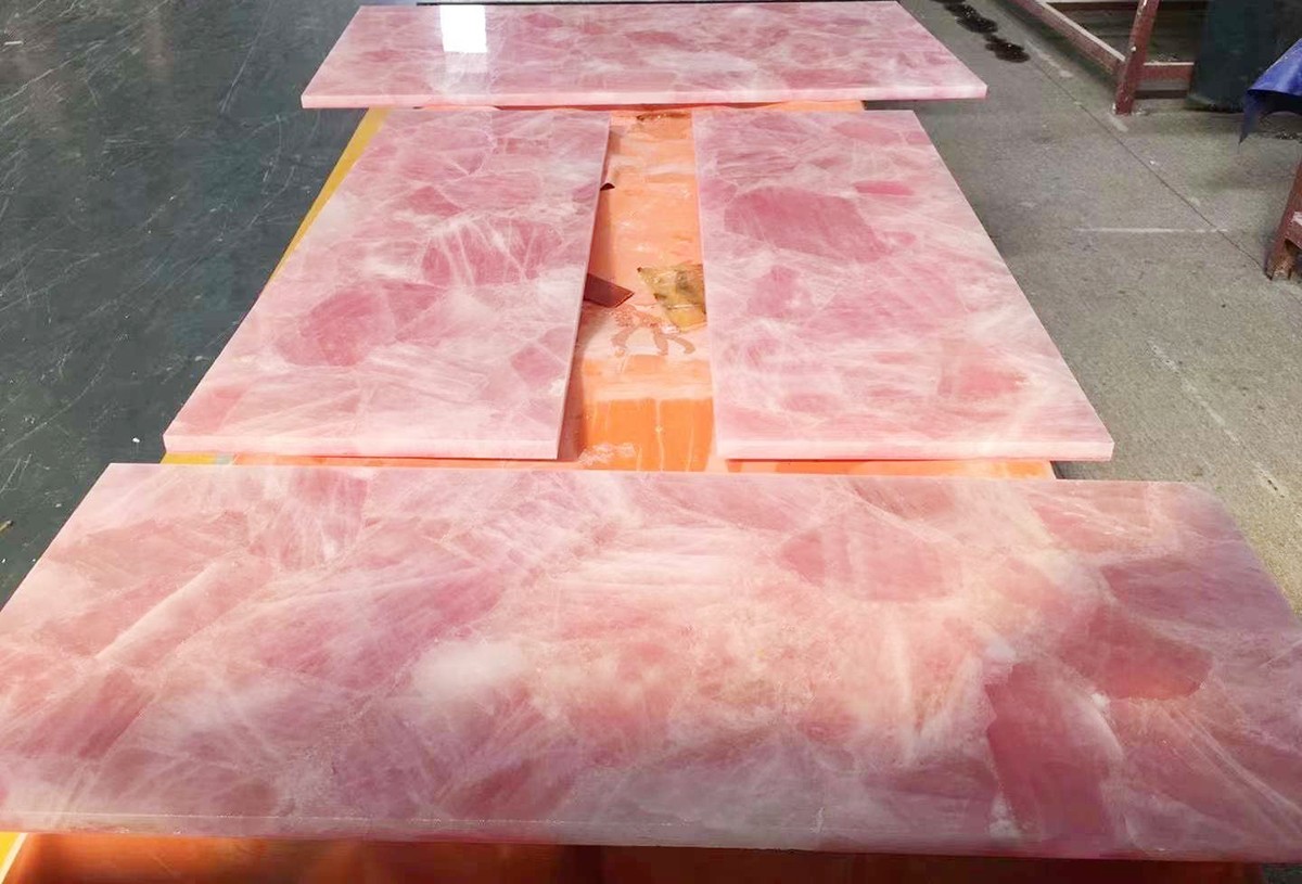 Rose Quartz Gemstone Slabs